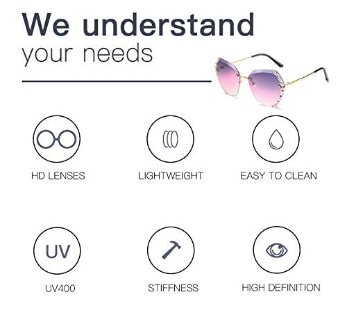 PALAY Sunglasses for Women Stylish with Storage Case Cleaning Wipe Unique Cool Frameless Dragonfly Wing Shaped Sunglasses (Yellow and Pink) PALAY Sunglasses for Women Stylish with Storage Case Cleaning Wipe Unique Cool Frameless Dragonfly Wing Shaped Sunglasses (Yellow and Pink)